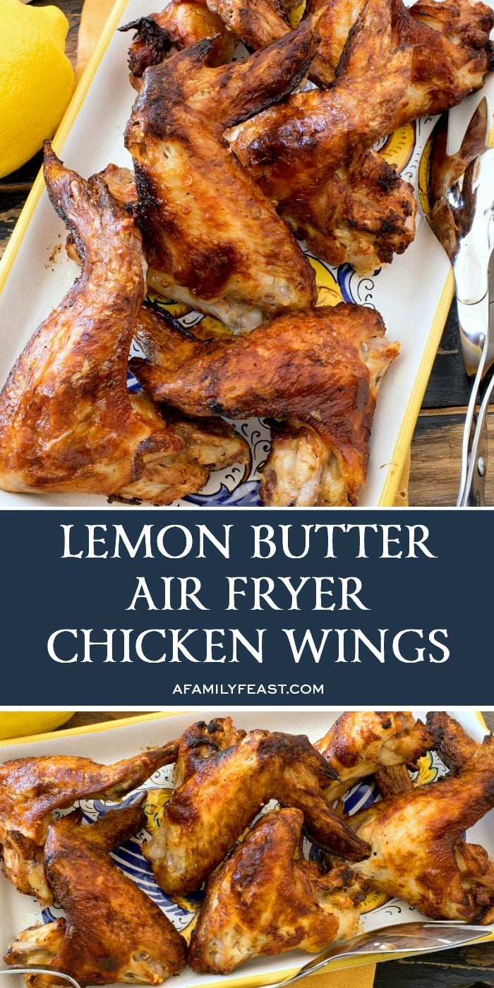 Lemon Butter Air Fryer Chicken Wings 
