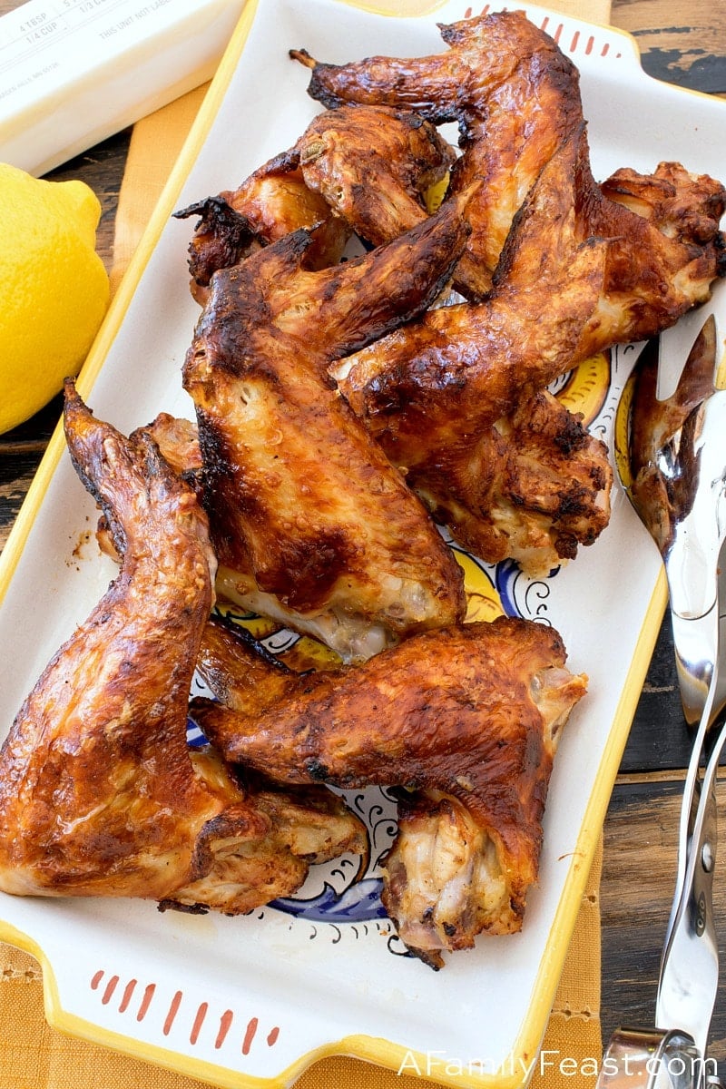 Lemon Butter Air Fryer Chicken Wings 