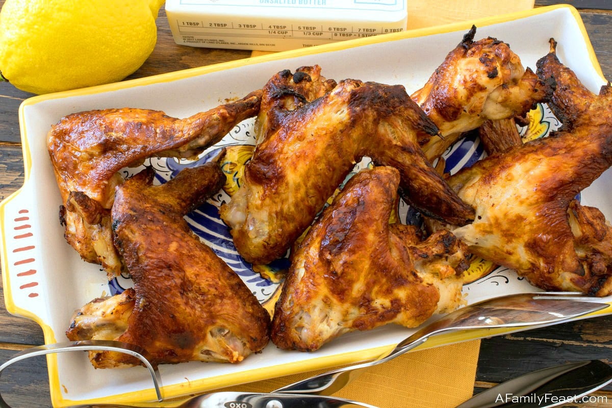 Lemon Butter Air Fryer Chicken Wings