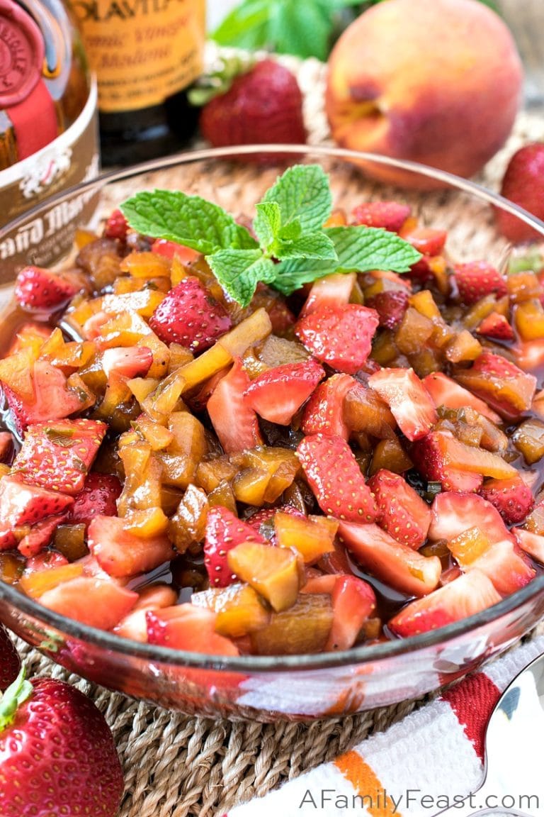 Balsamic Macerated Strawberries and Peaches