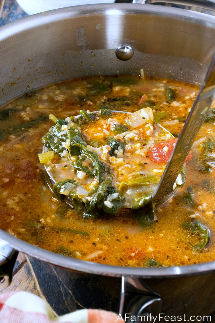 Keto Italian Sausage and Cauliflower Rice Soup A Family Feast®