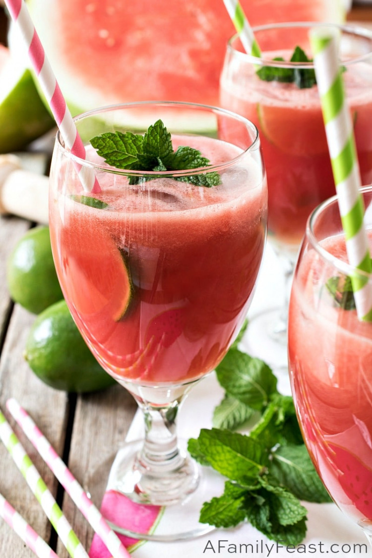 Watermelon Mint Agua Fresca A Family Feast®