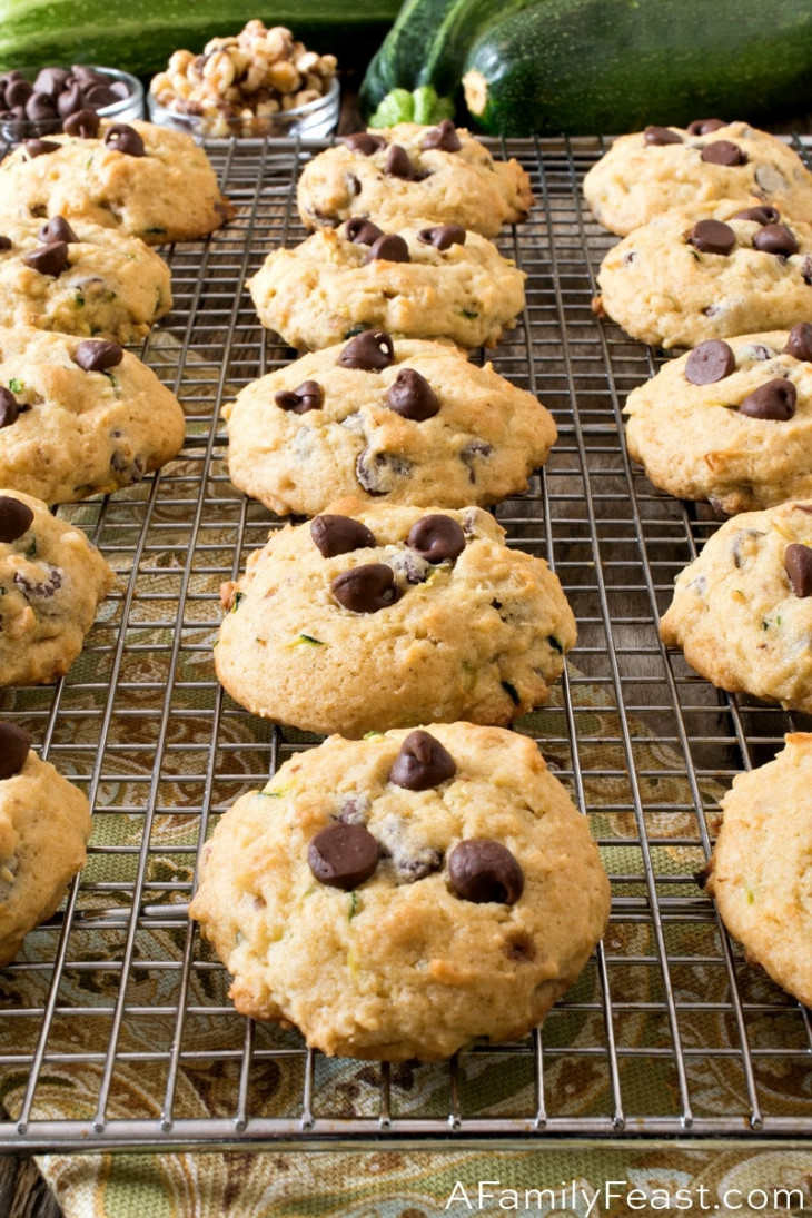 Zucchini Chocolate Chip Cookies A Family Feast®