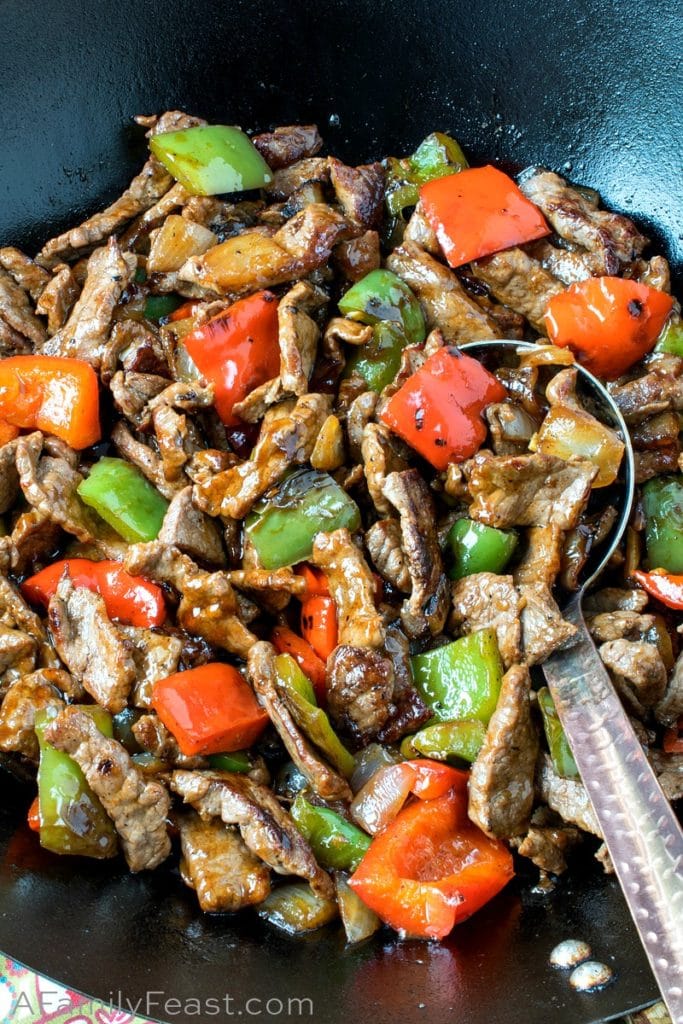 Asian Pepper Steak Bites - A Family Feast®