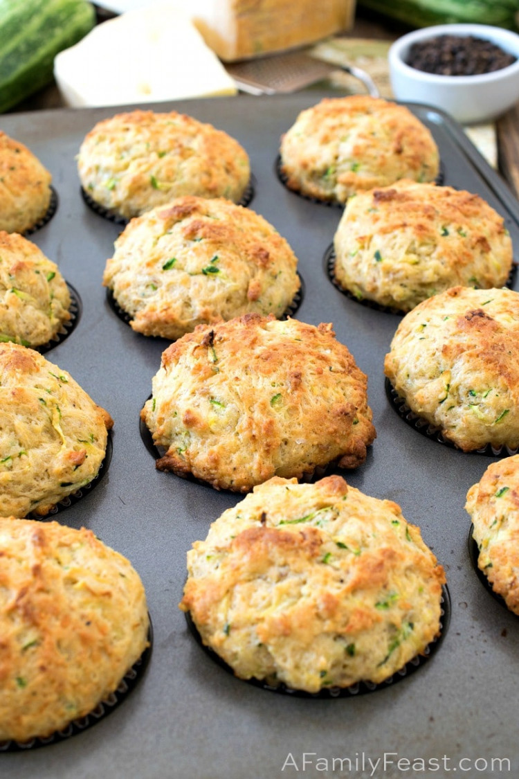Savory Keto Zucchini Cheese Muffins A Family Feast®