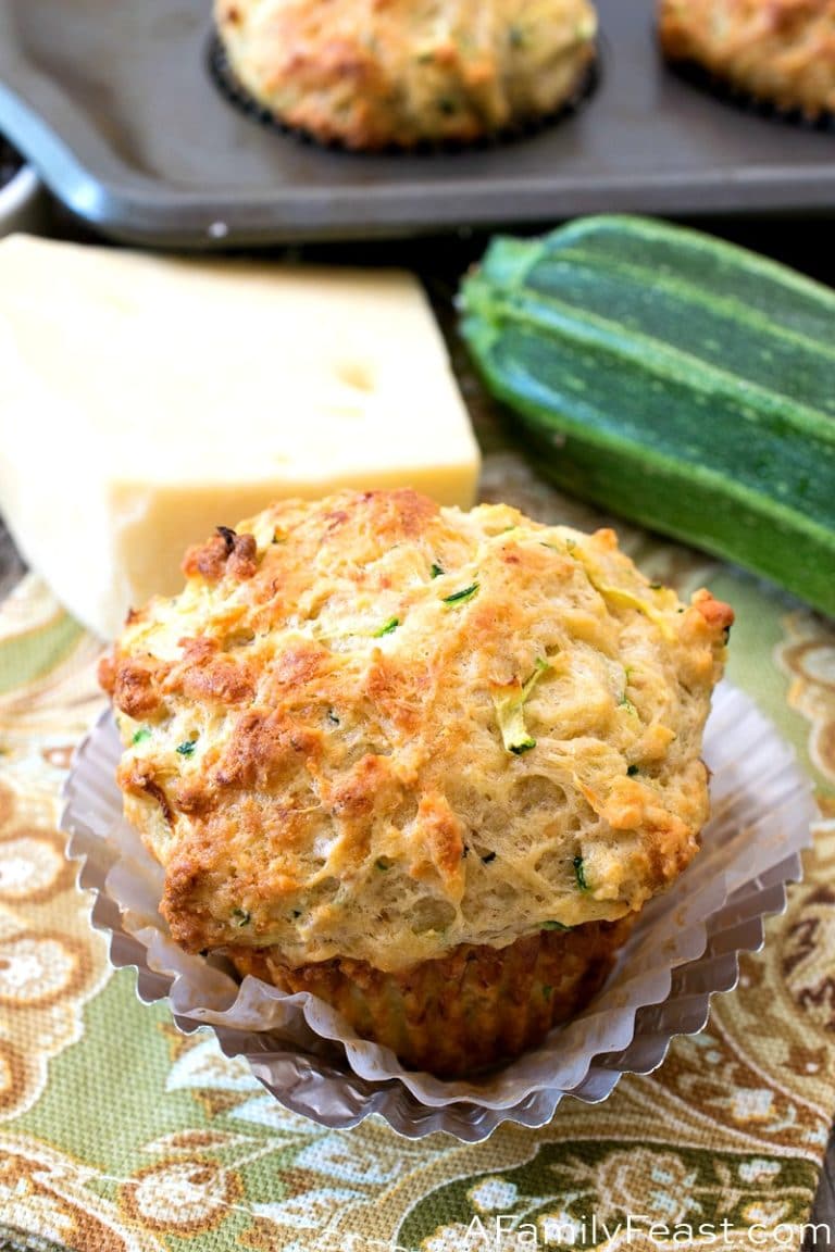 Savory Keto Zucchini Cheese Muffins A Family Feast®