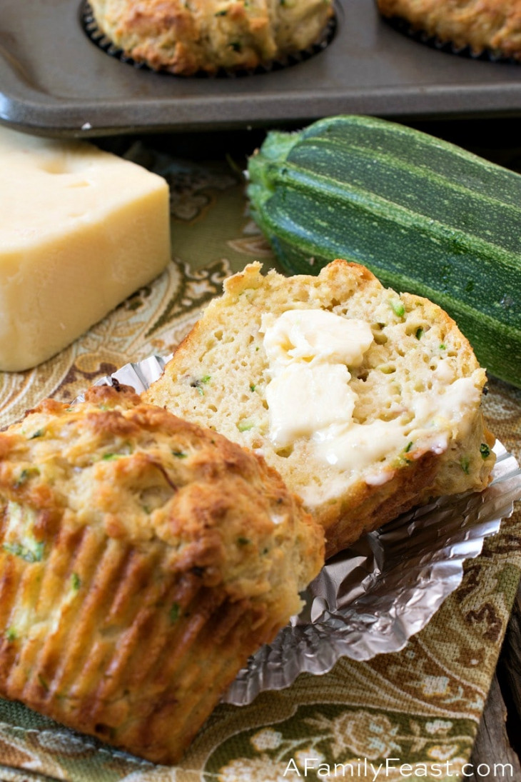 Savory Keto Zucchini Cheese Muffins A Family Feast®