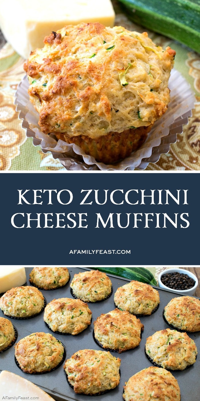 Savory Keto Zucchini Cheese Muffins 