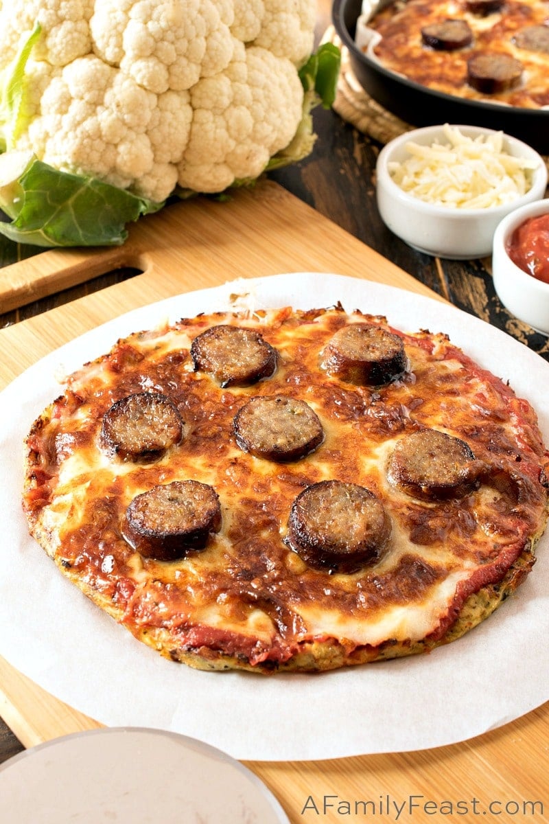 pizza fryer air crust cauliflower pan afamilyfeast recipe recipes vegan feast family