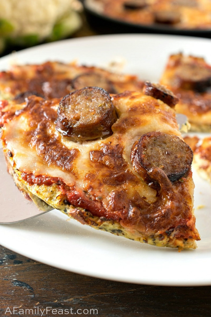 Air Fryer Cauliflower Crust Pan Pizza A Family Feast®