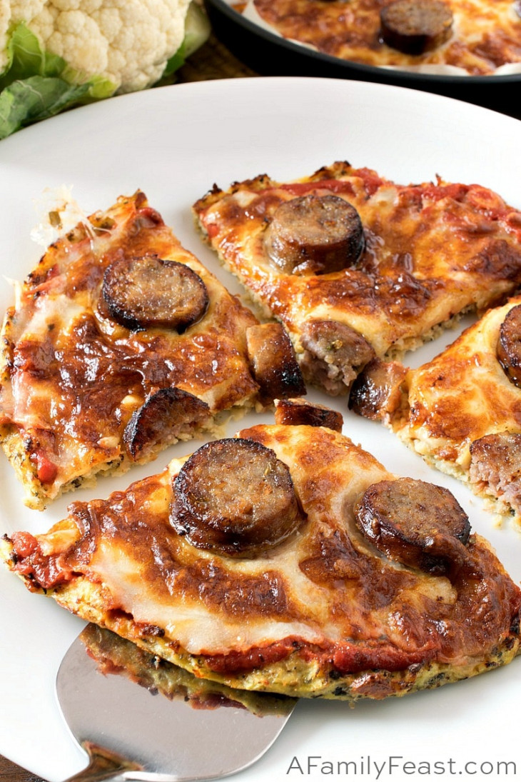 Air Fryer Cauliflower Crust Pan Pizza A Family Feast®