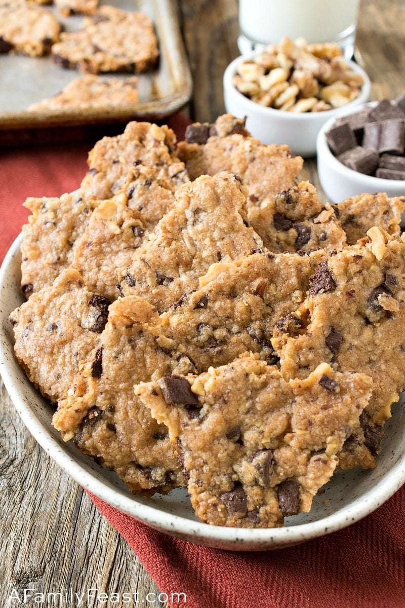 Chocolate Chip Cookie Brittle has all of the same delicious flavors of your favorite chocolate chip cookie, in crunchy cookie brittle form. Chocolate Chip Cookie Brittle