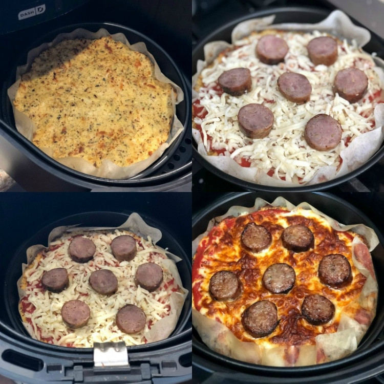 Air Fryer Cauliflower Crust Pan Pizza A Family Feast®