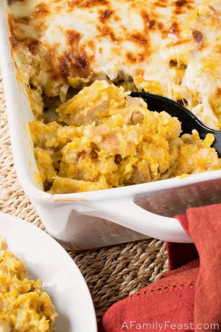 Butternut Turkey Casserole made with Thanksgiving leftover