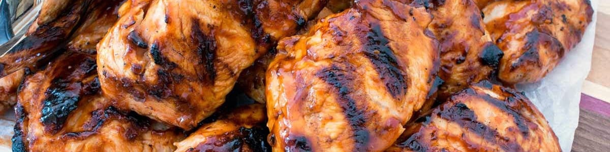 Grilled BBQ Turkey Tips