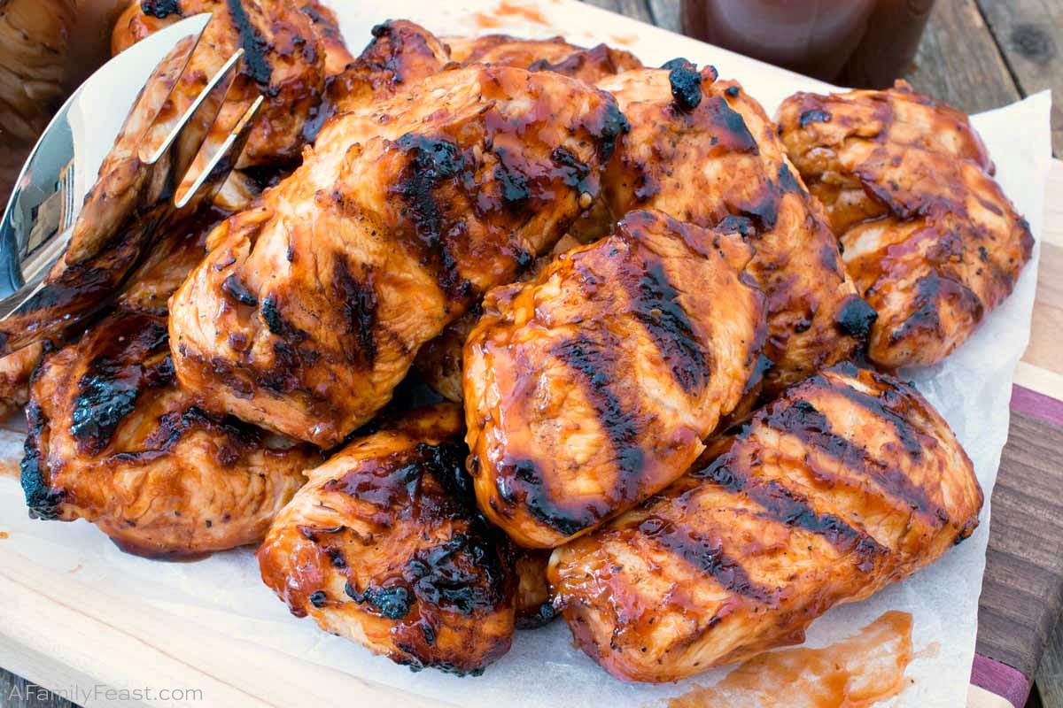 Grilled BBQ Turkey Tips