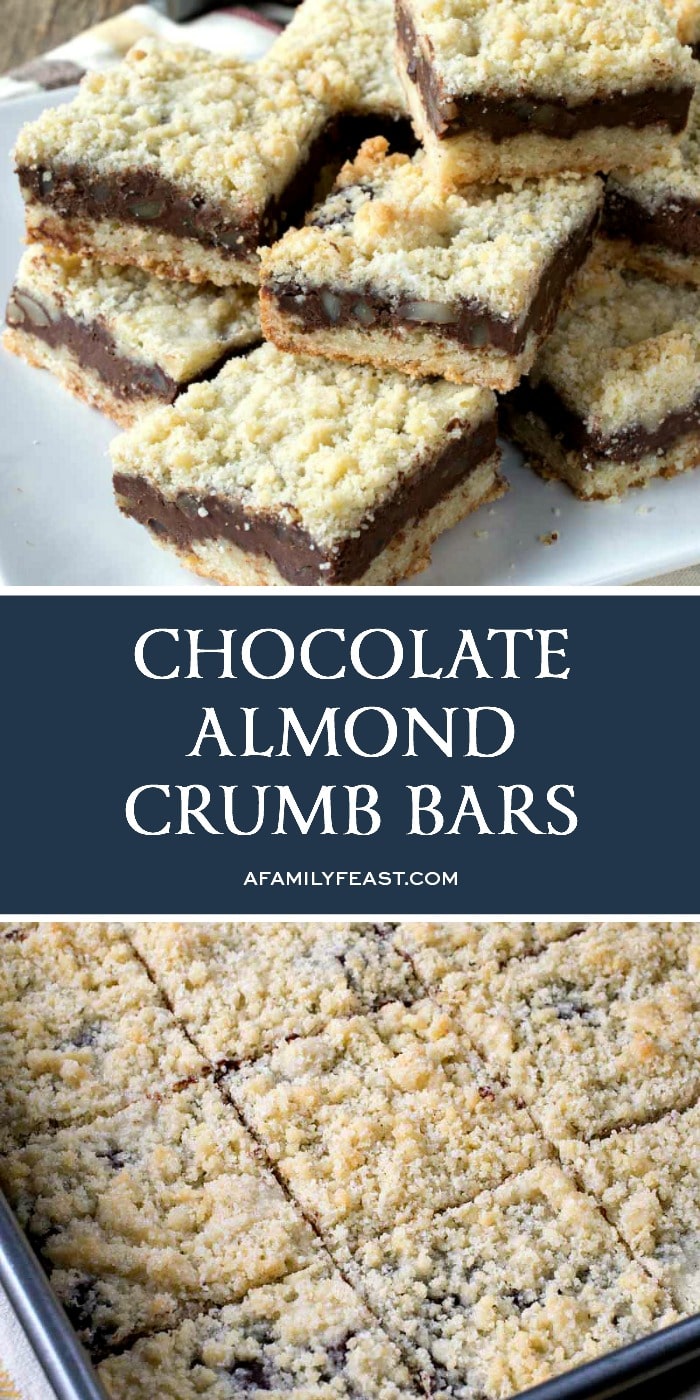 Chocolate Almond Crumb Bars 