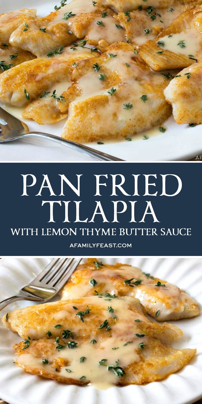 Pan-Fried Tilapia with Lemon Thyme Butter Sauce