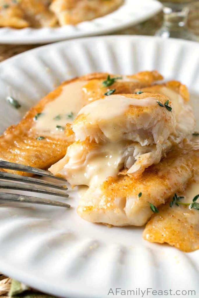Pan Fried Tilapia with Lemon Thyme Butter Sauce A Family Feast®