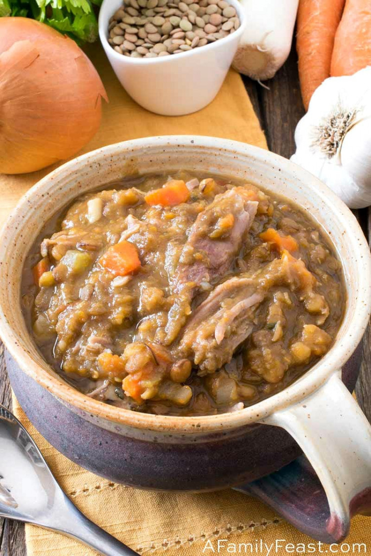 Lentil Soup with Ham - A Family Feast®