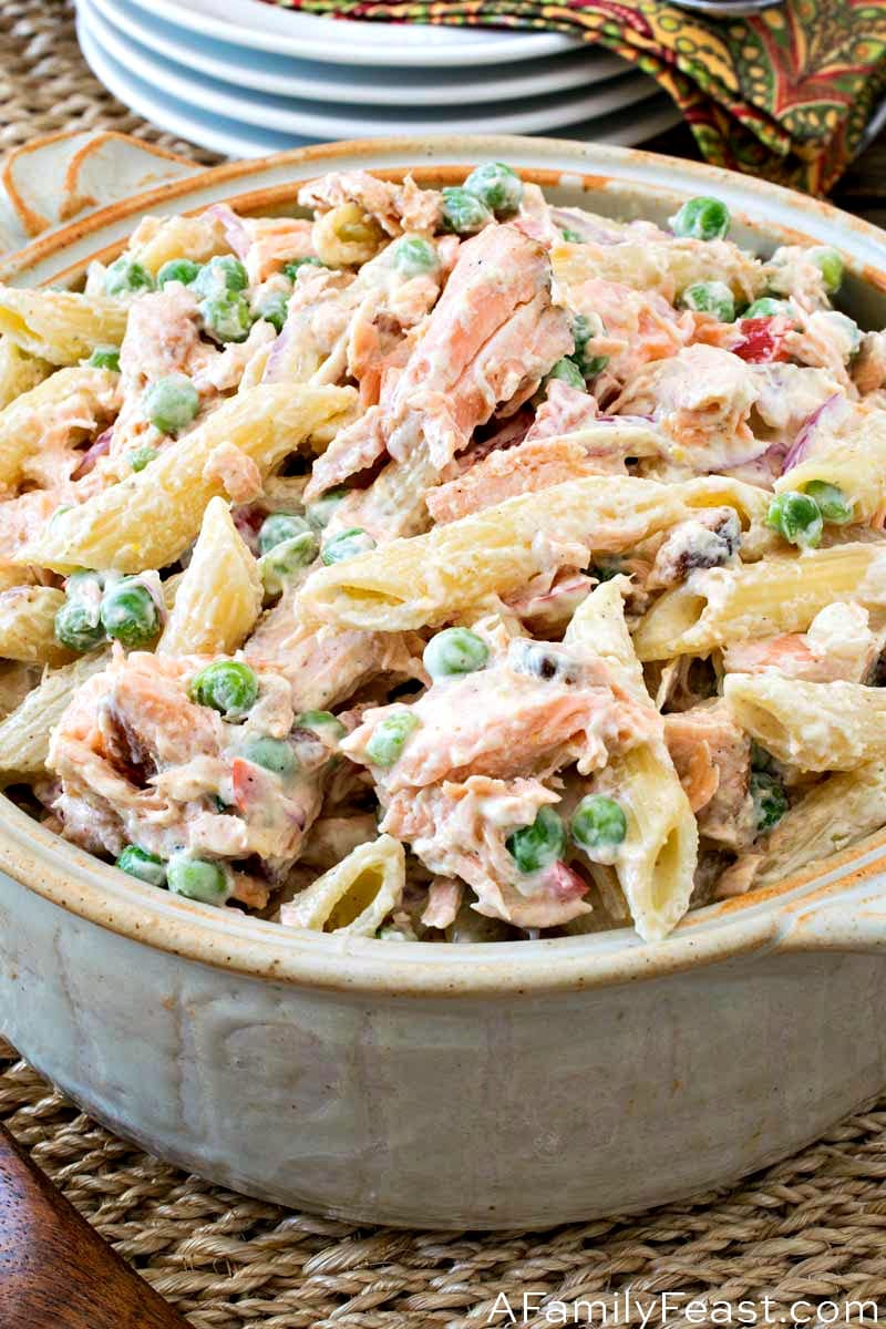 Salmon Pasta Salad - A Family Feast®