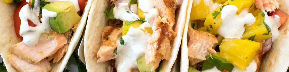 Grilled Salmon Tacos with Pineapple Salsa
