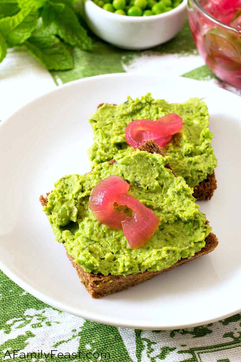 Minted Green Pea Puree - A Family Feast
