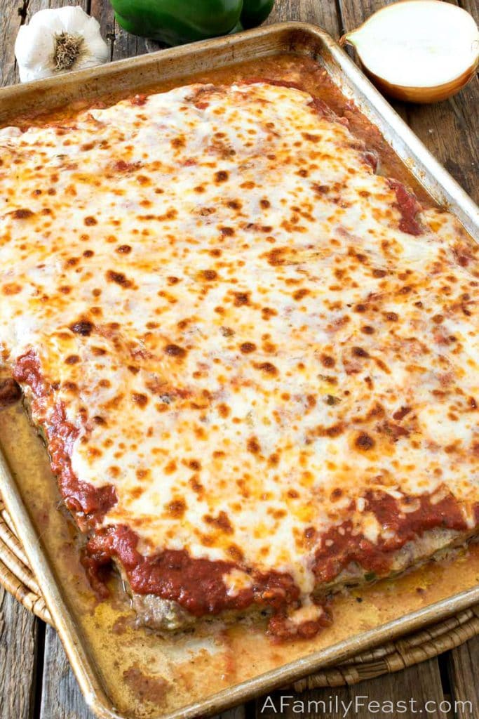 Keto Sheet Pan Italian Meatloaf - A Family Feast®