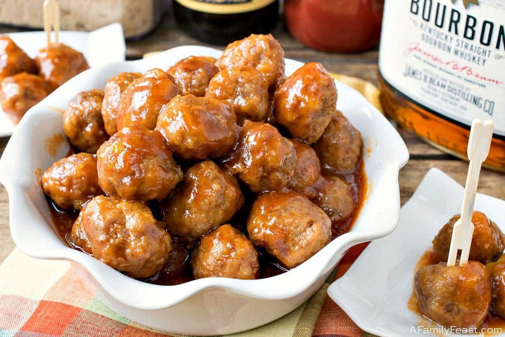 Bourbon Meatballs A Family Feast®