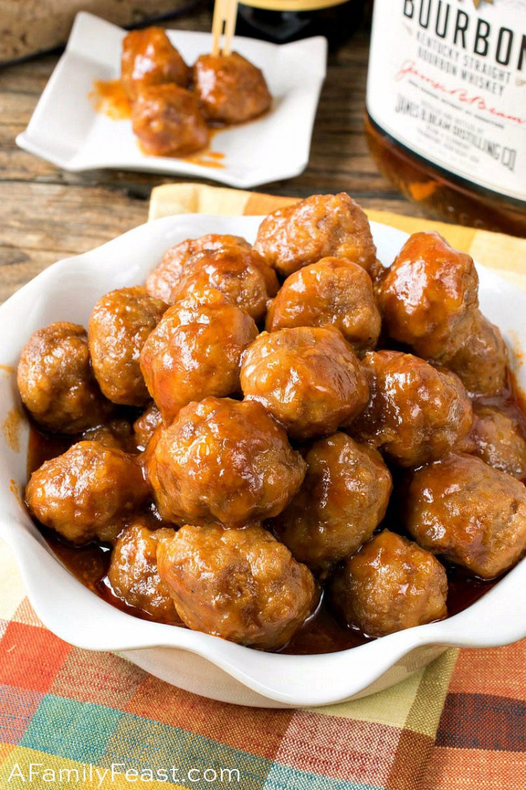 Bourbon Meatballs A Family Feast®