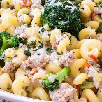 Pasta with Ground Turkey & Broccoli