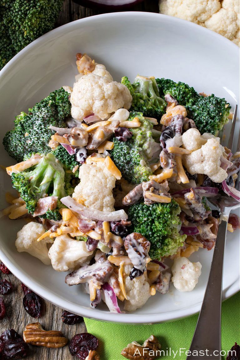 Broccoli Cauliflower Salad