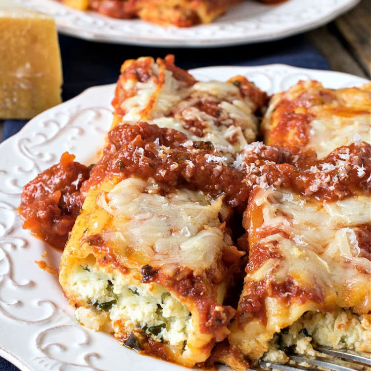 Four Cheese Baked Manicotti