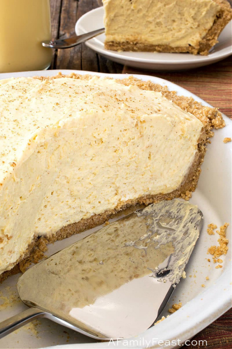 NoBake Eggnog Cream Pie A Family Feast®