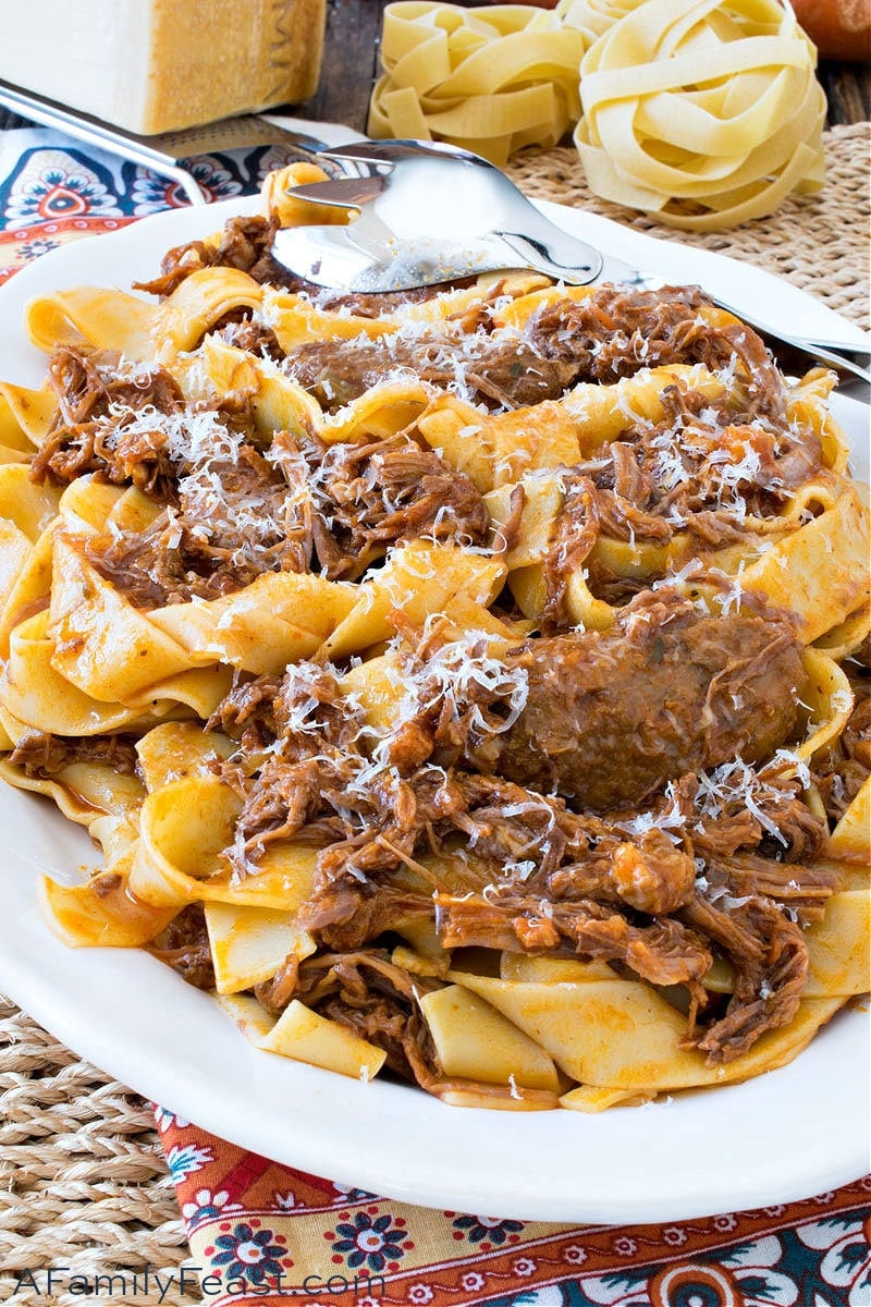 Italian Meat Ragu is cooked low and slow in the oven – giving this rich meat sauce an incredible flavor. Italian Meat Ragu