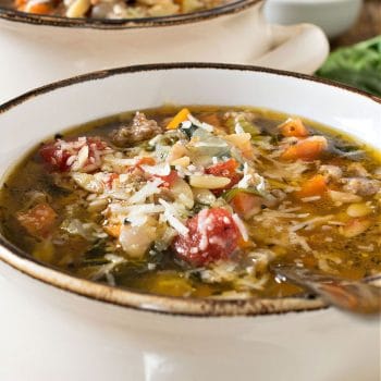 Orzo Spinach Italian Sausage Soup