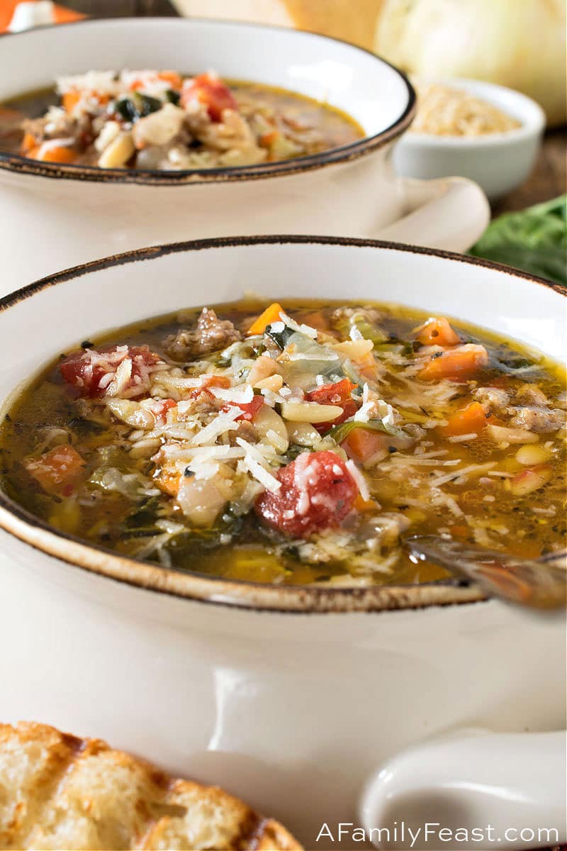 Orzo Spinach Italian Sausage Soup