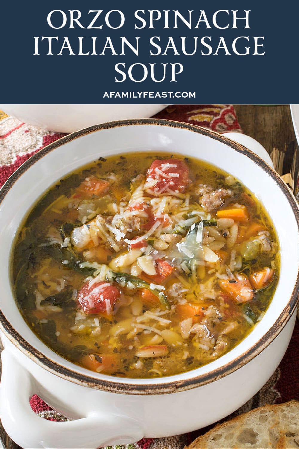 Orzo Spinach Italian Sausage Soup 