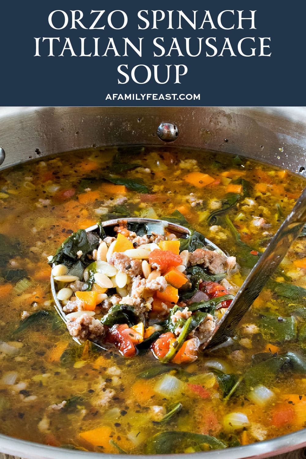 Orzo Spinach Italian Sausage Soup