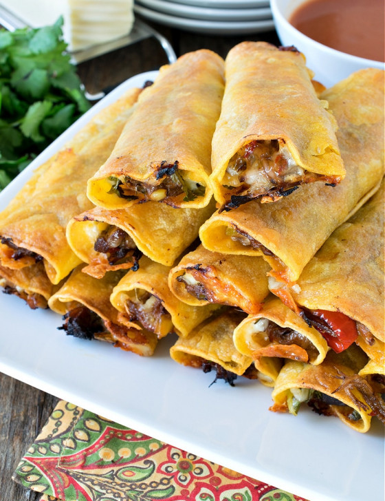 Baked Shredded Beef Taquitos