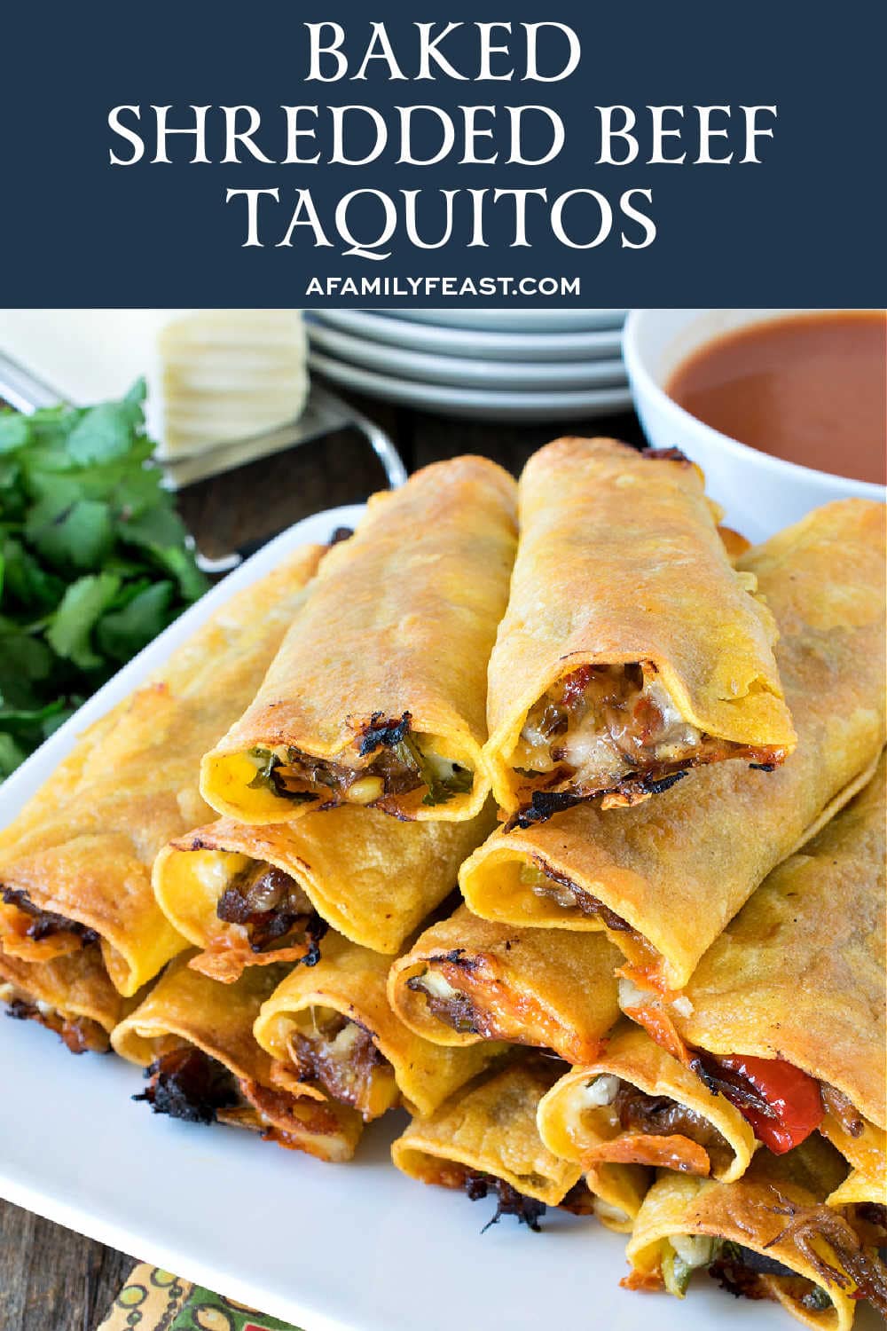 Baked Shredded Beef Taquitos