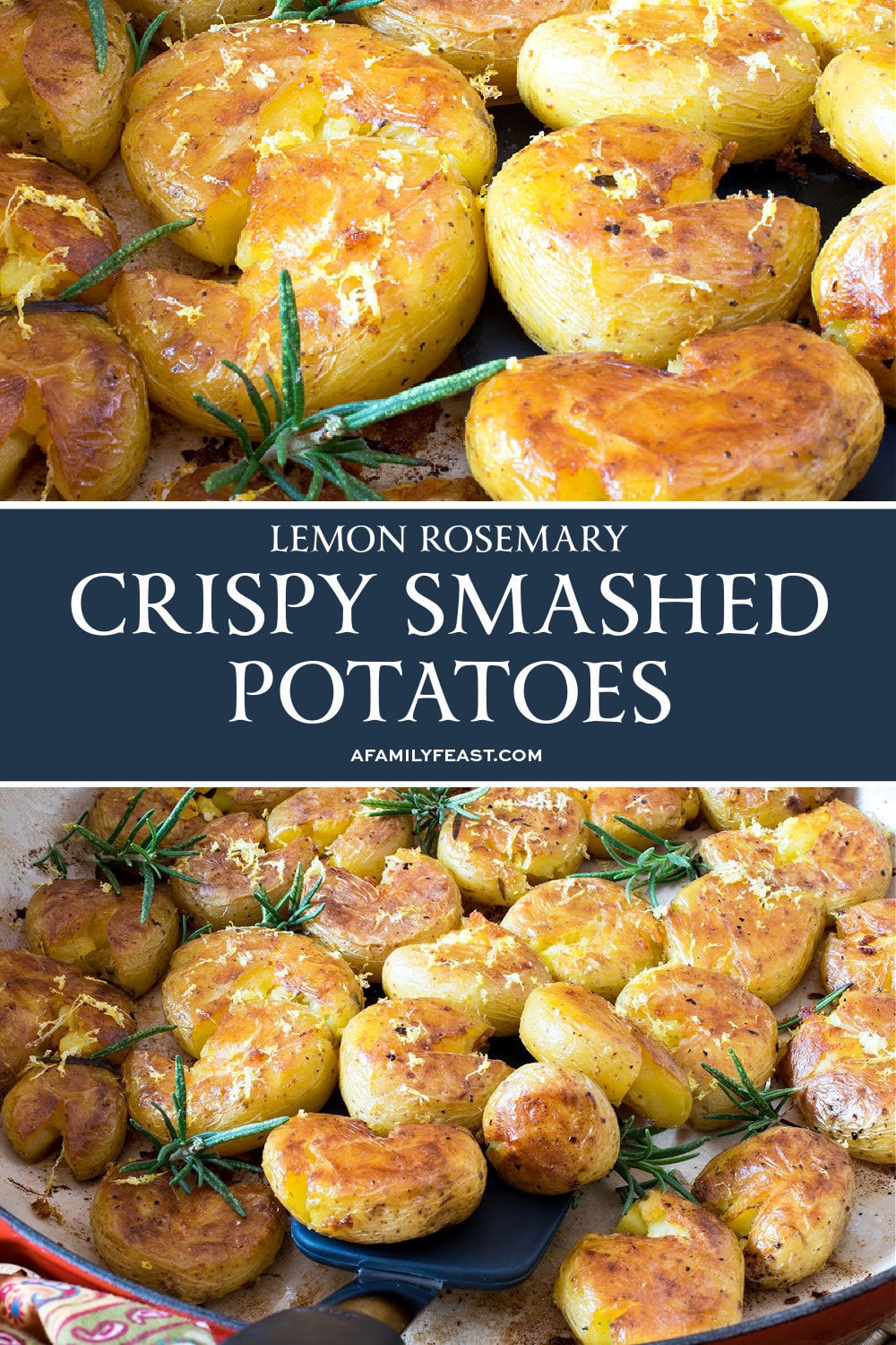 Lemon Rosemary Crispy Smashed Potatoes