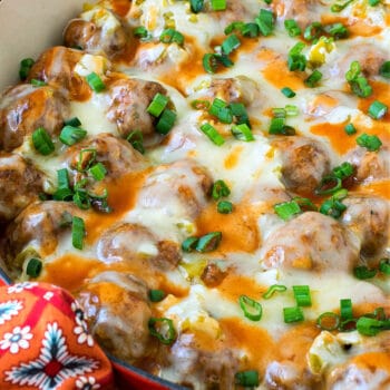 Baked Enchilada Meatballs
