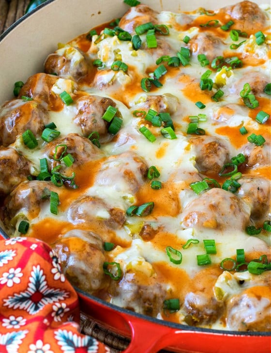 Baked Enchilada Meatballs