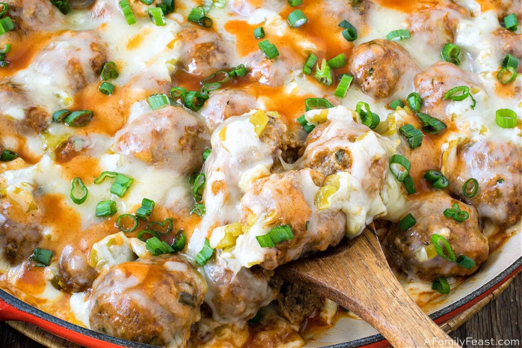 Baked Enchilada Meatballs A Family Feast®
