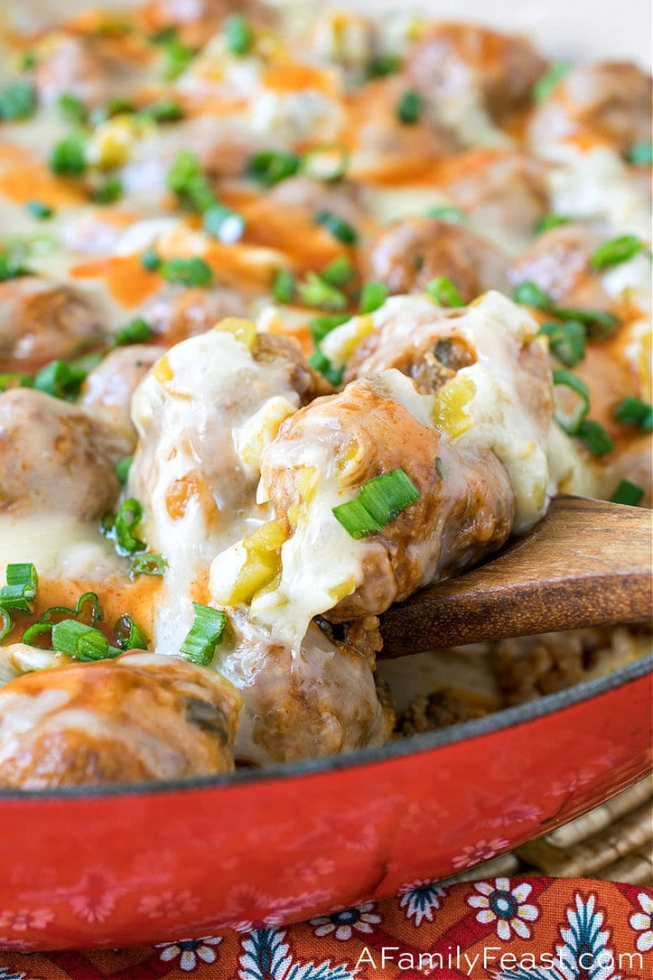 Baked Enchilada Meatballs A Family Feast®