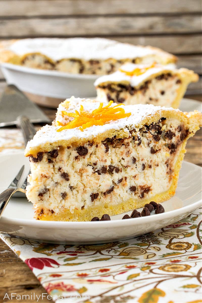 Chocolate Chip Ricotta Pie 