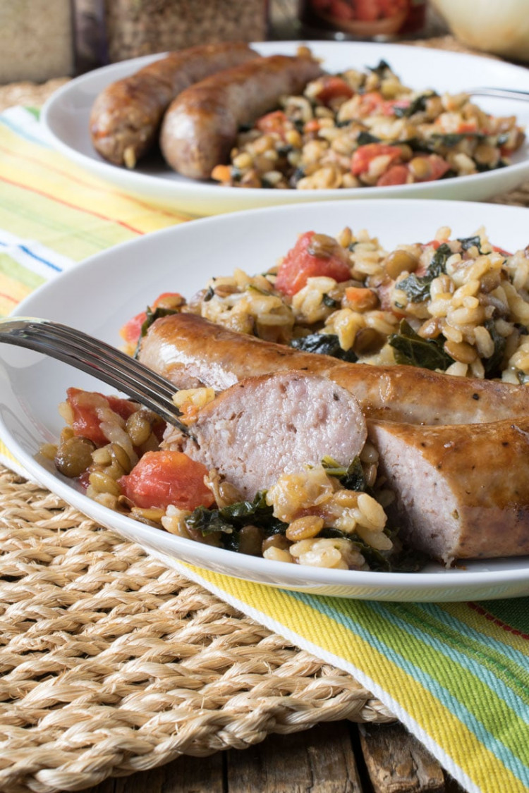 Italian Sausage with Lentils & Rice A Family Feast®