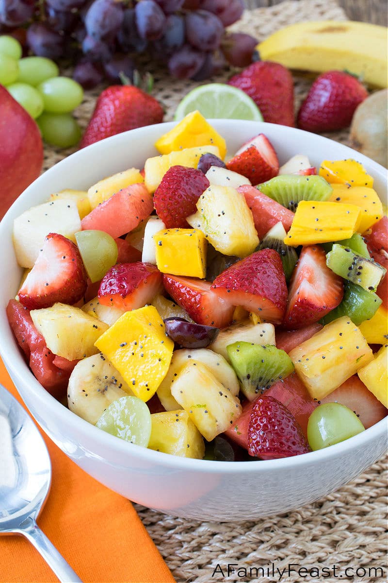 Fruit Salad with Honey Lime Dressing 