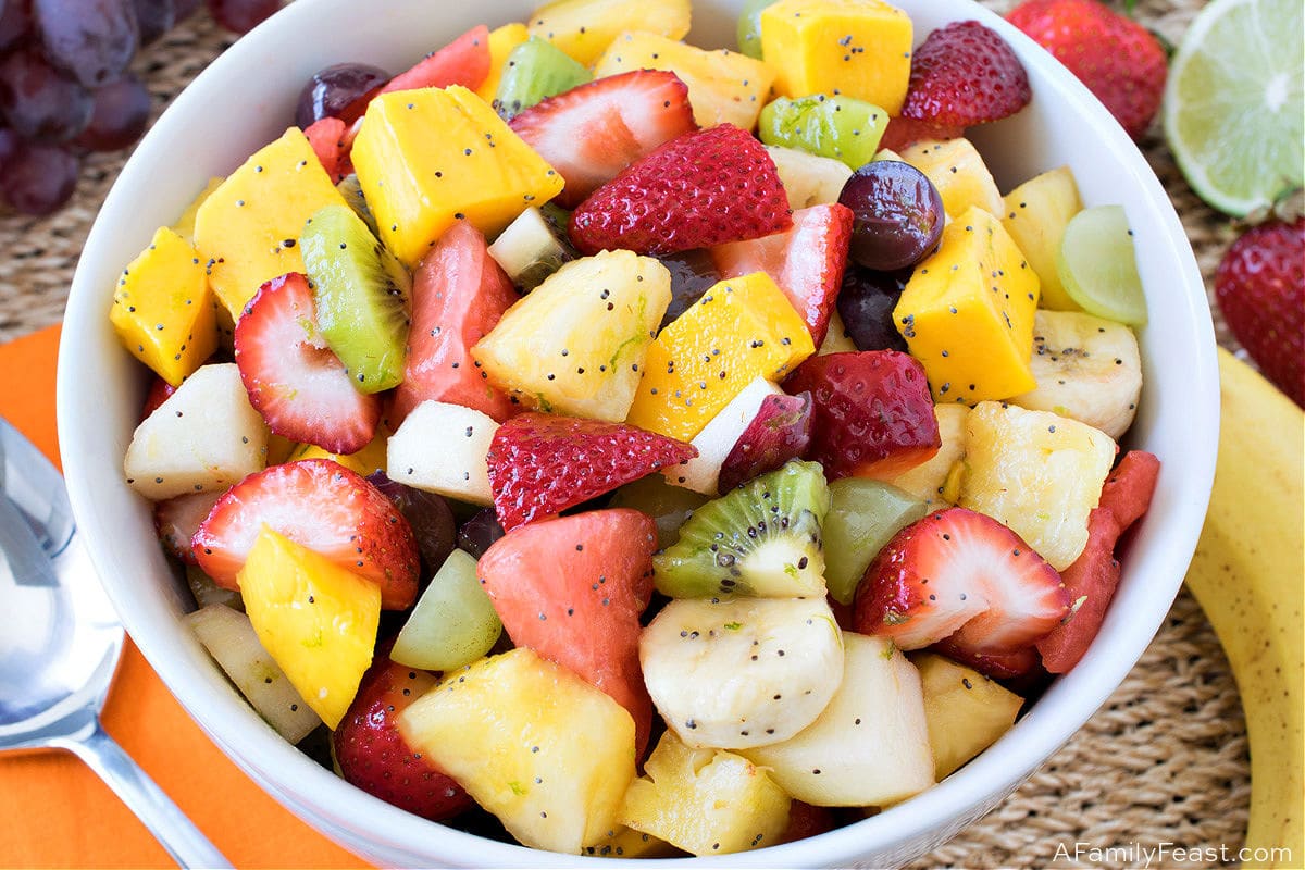 Fruit Salad with Honey Lime Dressing